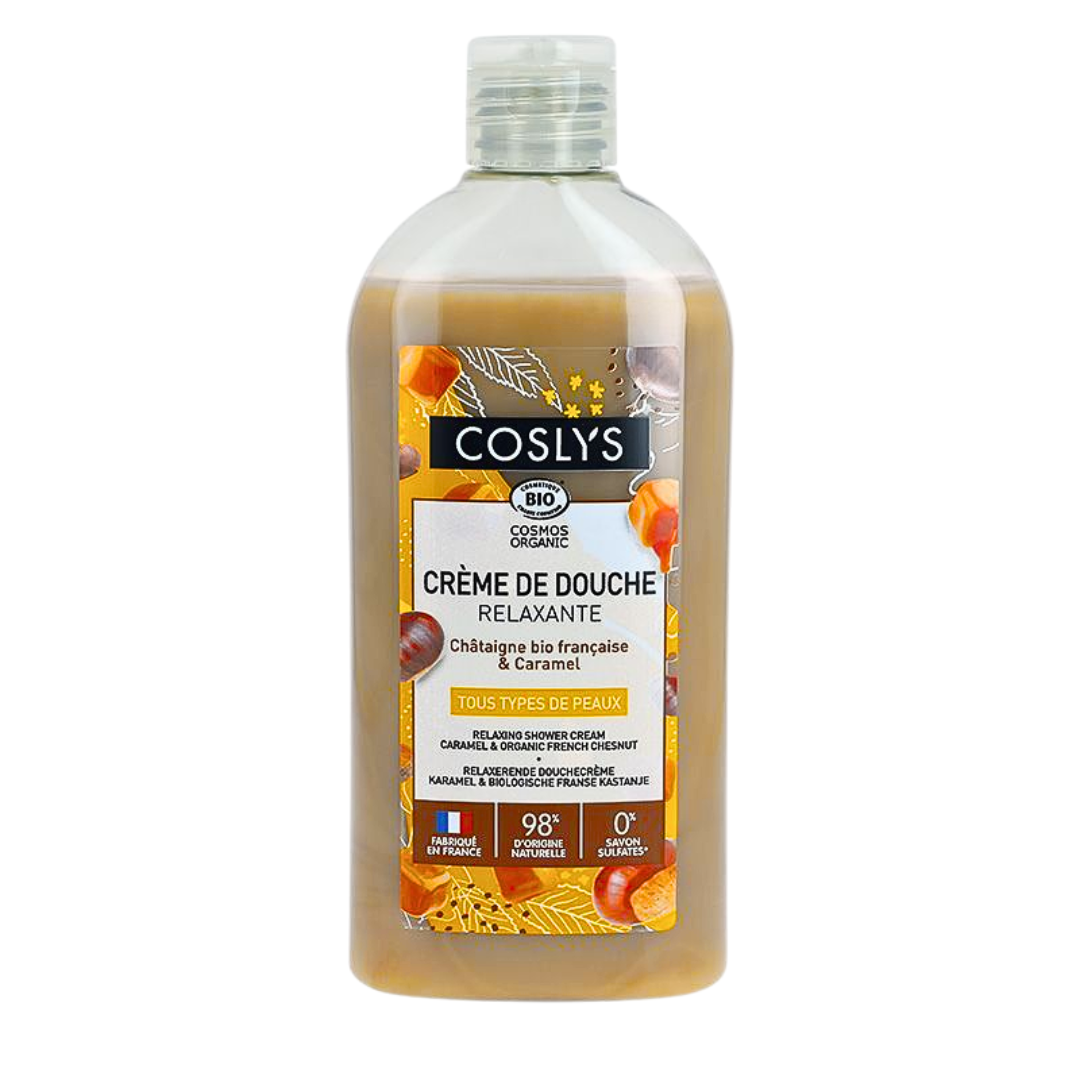 Coslys-Creme-Douche-Relaxante-Chataigne-Caramel-250ml.png Coslys Creme Douche Relaxante Chataigne Caramel 250ml – Image 1