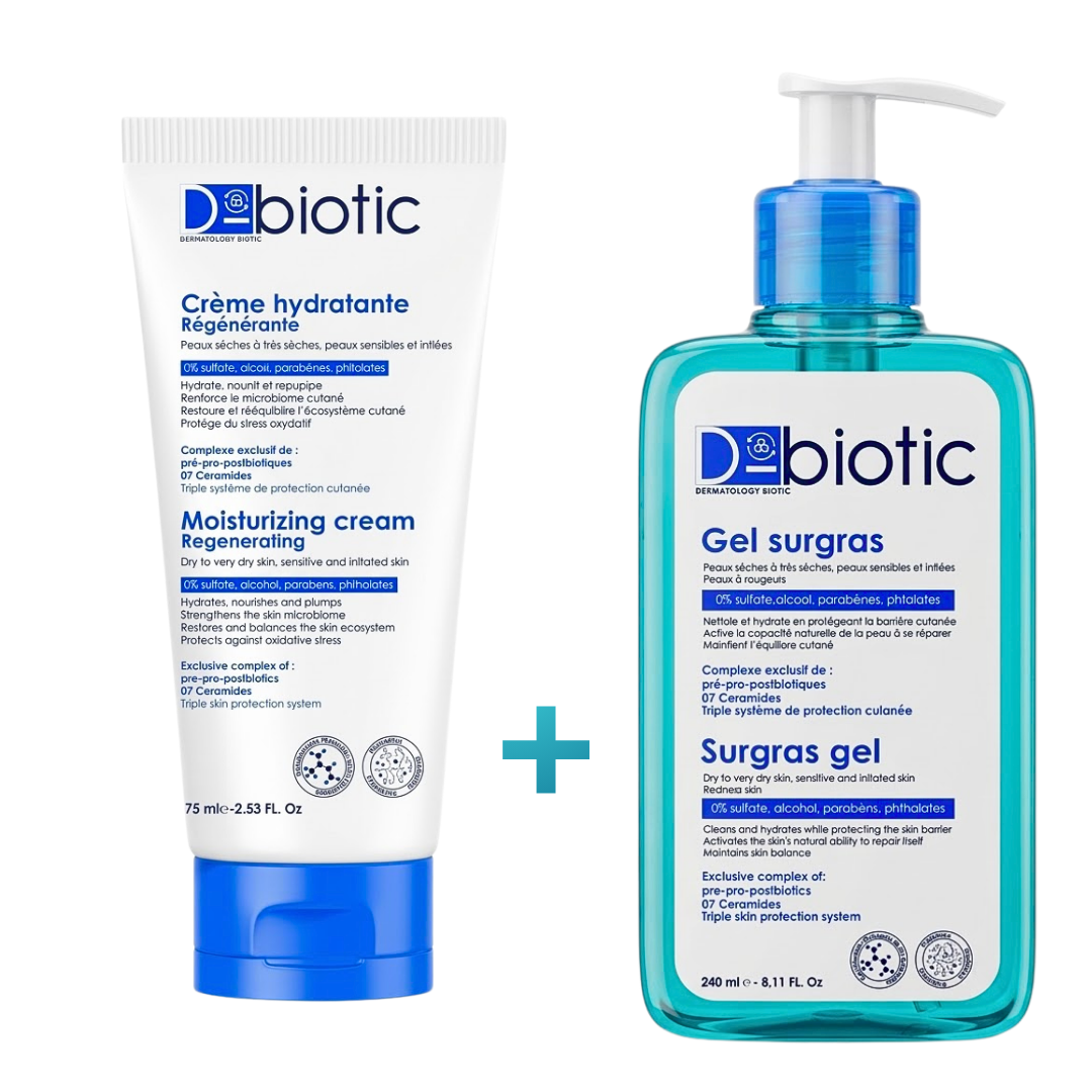 D-biotic-Creme-Hydratante-75mlGel-Surgras-240ml.png D-Biotic Creme Hydratante 75ml+Gel Surgras 240ml Coffret – Image 1