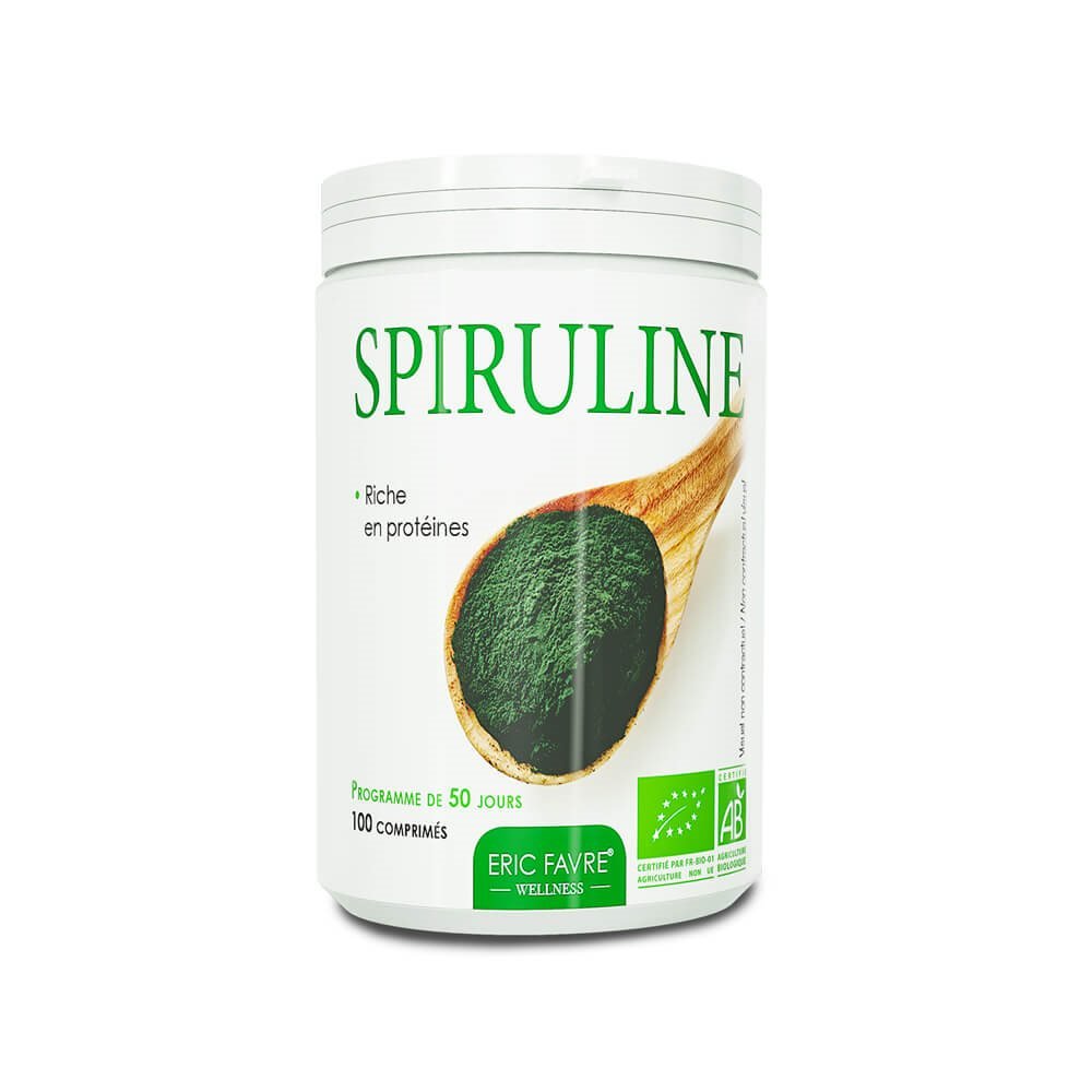 Eric-Favre-Spiruline-100cps-1.jpg Eric Favre Spiruline 100 Comprimés – Image 1
