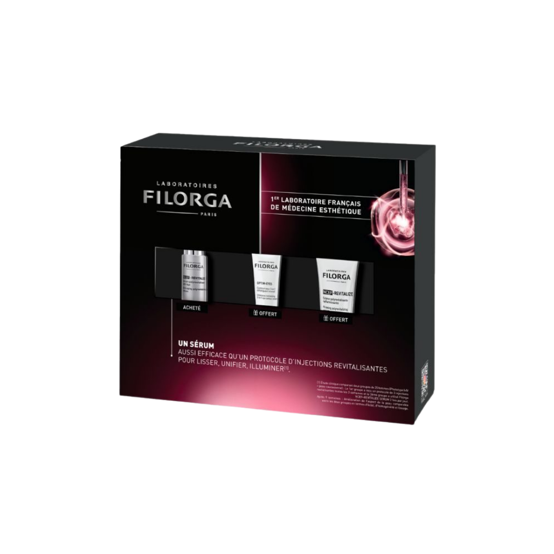 Filorga-Ncef-Revitalize-SerumNcef-Revitalize-CremeOptim-Eyes-Coffret.png Filorga NCEF-Revitalize Serum+NCEF-Revitalize Creme+Optim-Eyes Coffret – Image 1
