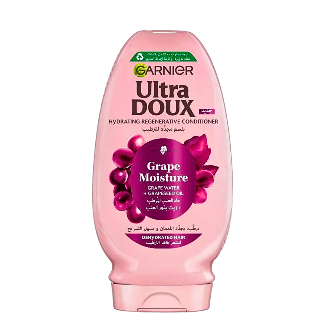 Garnier-Ultra-Doux-Grape-Moisture-Conditionner-200ml.png Garnier Ultra Doux Grape Moisture Conditionner 200ml – Image 1