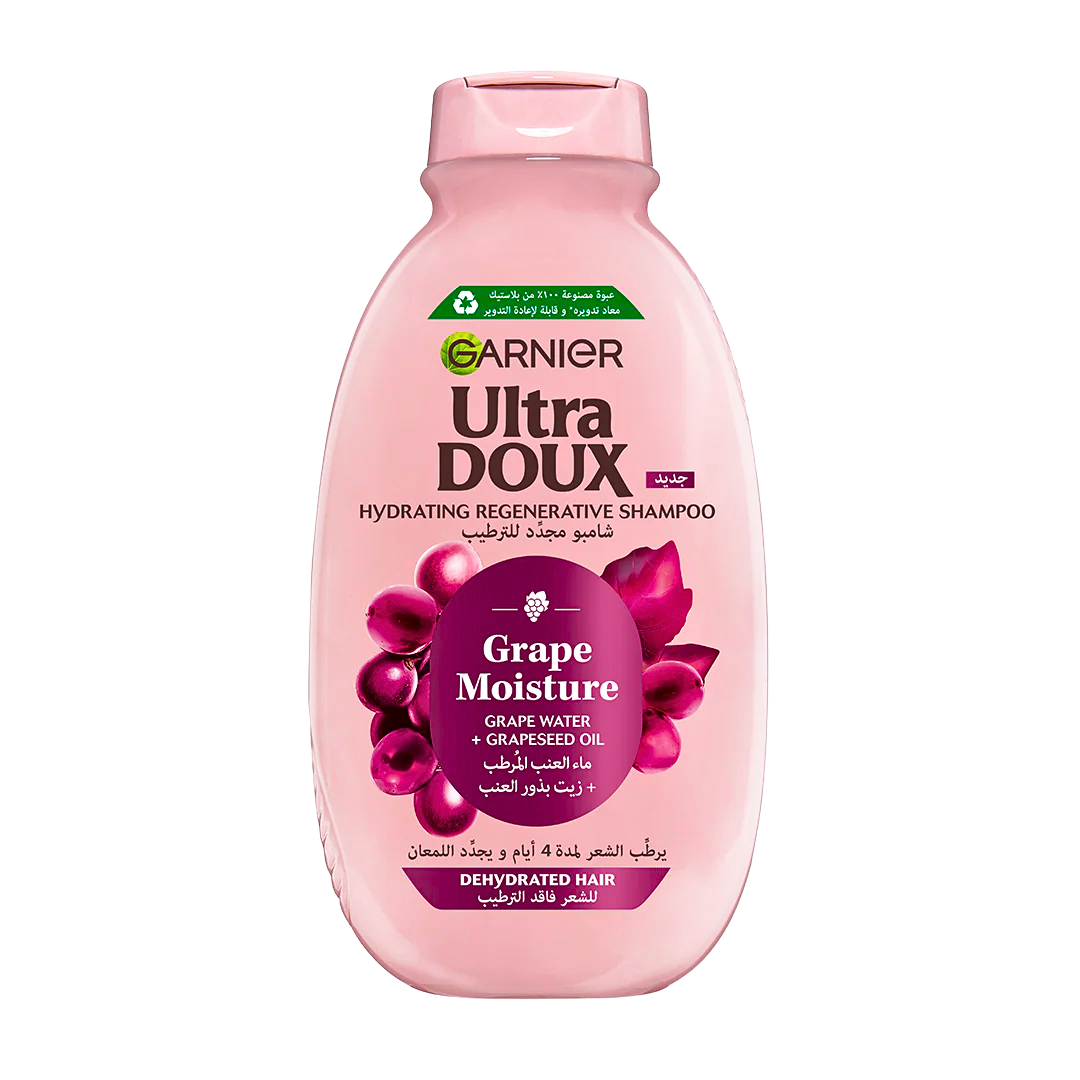 Garnier-Ultra-Doux-Grape-Moisture-Shampoing-200ml.png Garnier Ultra Doux Grape Moisture Shampoing 200ml – Image 1