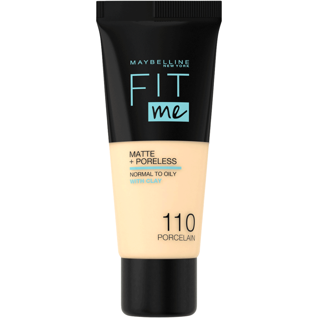 Maybelline-Fit-Me-MattePoreless-110-30ml.png Maybelline Fonds De Teint Fit Me Matte+Poreless 110 30ml – Image 1
