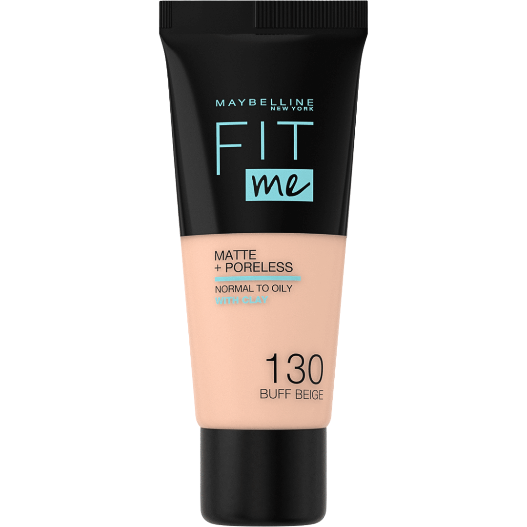 Maybelline-Fit-Me-MattePoreless-130-30ml.png Maybelline Fonds De Teint Fit Me Matte+Poreless 130 30ml – Image 1