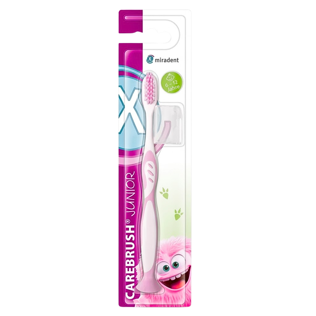 Miradent-Bad-Carebrush-Juniors-Rose-Ref-630-265.png Miradent Brosse A Dents Carebrush Juniors Rose Reference 630 265 – Image 1