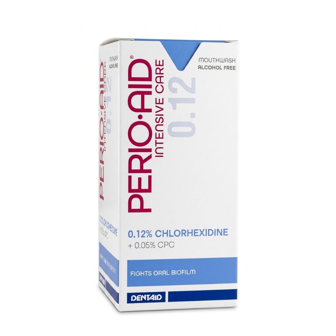 Perio-Aid-Bain-de-bouche-Intensive-Care-0.12-150ml.jpg Perio Aid Bain de bouche Intensive Care 0.12% 150ml – Image 1