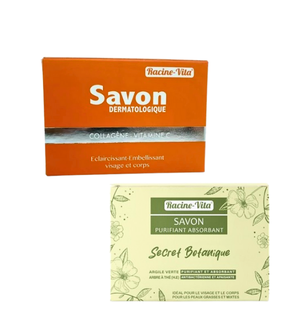 Racine-Vita-Duo-Pack-Savon-Savon-a-La-Vit-C-Savon-Botanique.png Racine Vita Duo Pack Savon Savon A La Vitamine C +Savon Botanique – Image 1