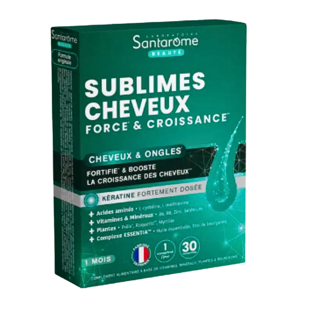 Santarome-Sublimes-Cheveux-Ongles-30cps.png Santarome Sublimes Cheveux Ongles 30 Capsules – Image 1