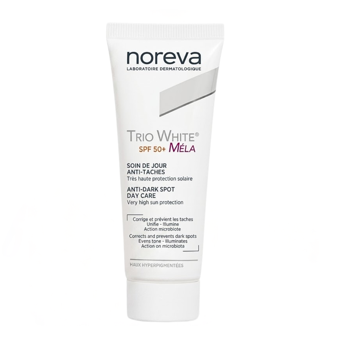 Trio-White-Mela-Soin-de-Jour-Anti-Taches-spf50-50ml.png Noreva Trio White Mela Soin De Jour Anti-Taches Spf50+ 50ml – Image 1