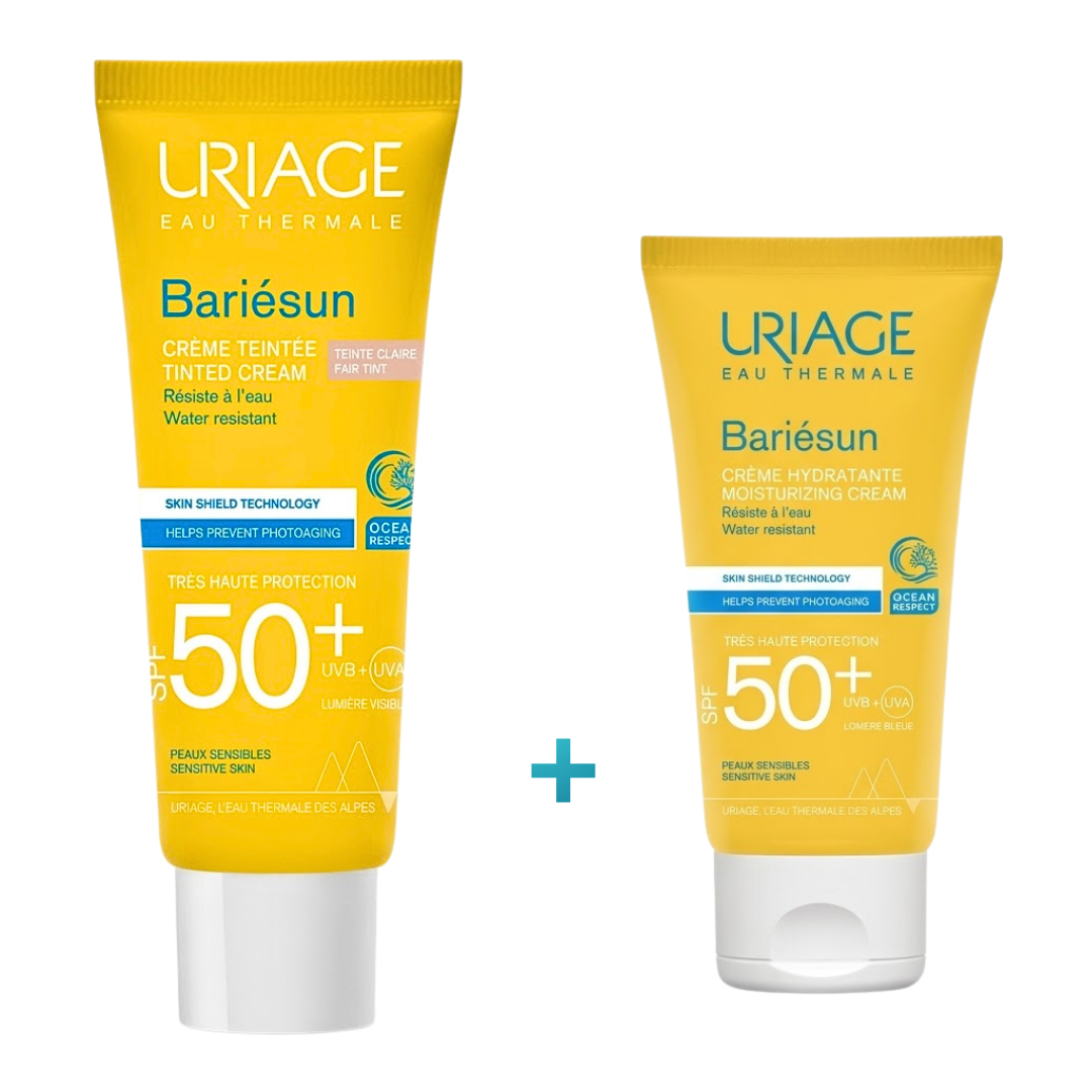 Uriage-Bariesun-Ecran-Teinte-Claire-50mlBariesun-Ecran-Spf50-50ml.png Uriage Bariesun Ecran Teinte Claire 50ml+Bariesun Ecran Spf50+ 50ml – Image 1