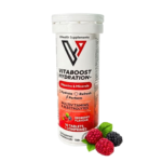 Vhealth Vitaboost Hydration+ Multivitamins Redberry Goût Fruit Rouge 10 Comprimes