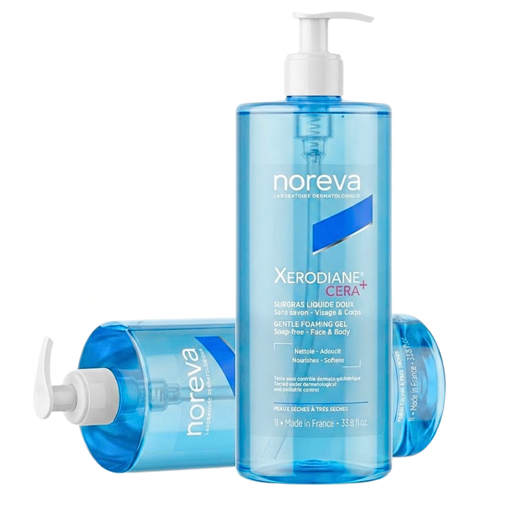 Xerodiane-Cera-gel-surgras-liquide-Doux-1L.png Noreva Xerodiane+ Cera Gel Surgras Liquide Doux 1L – Image 1