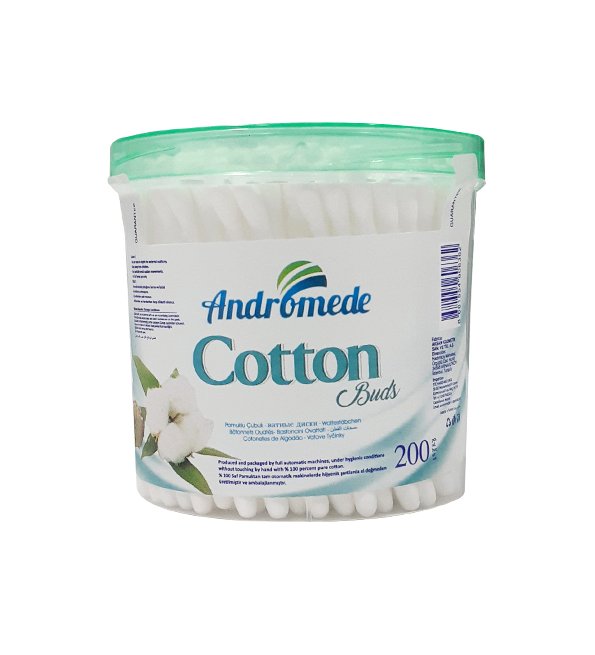 cotton-buds-2-1.jpg Andromede Cotton Tige Buds 200 pièce – Image 1
