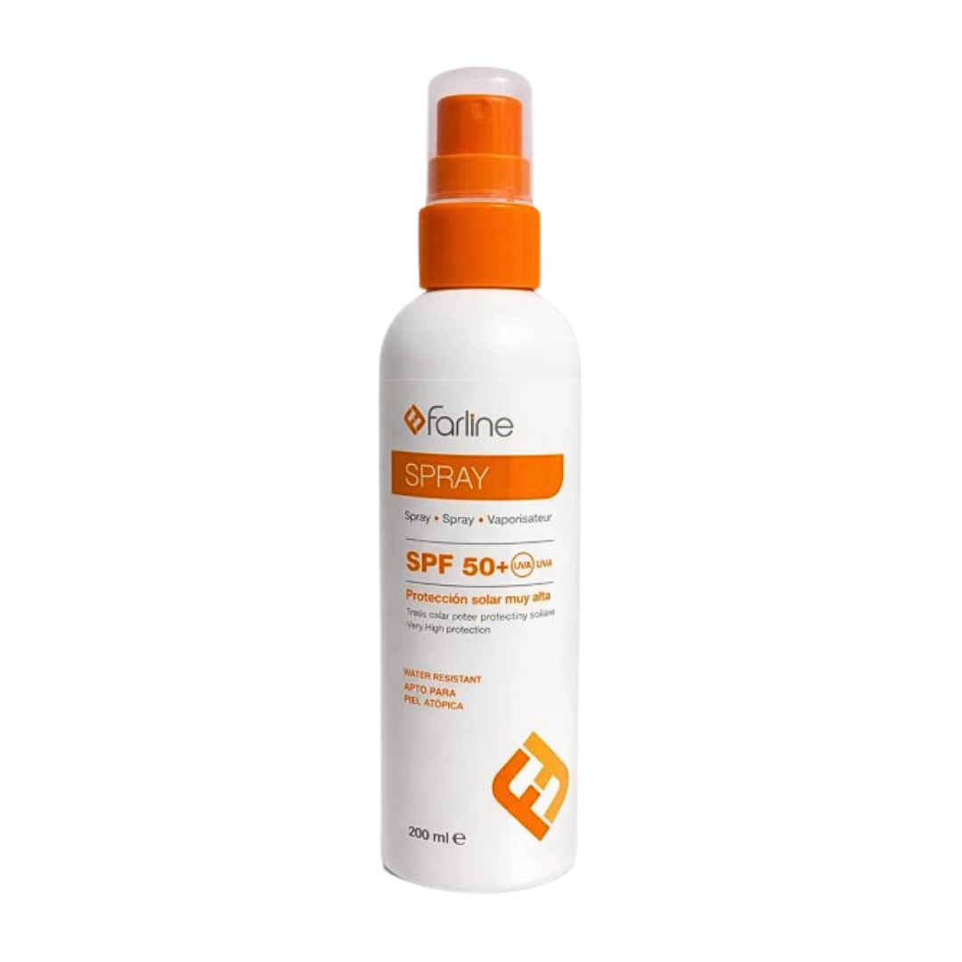 Farline-Ecran-solaire-Spray-spf50-200ml.png Farline Ecran Solaire Spray Spf50+ 200ml – Image 1