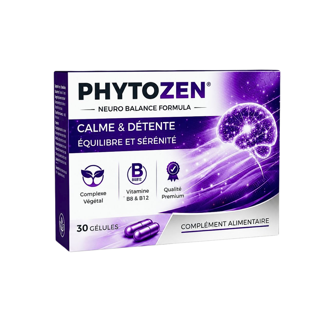 Phytozen-Calme-et-Detente-Anti-Stress-30-Gelules.png Phytozen Calme et Détente Anti Stress - 30 Gélules – Image 1