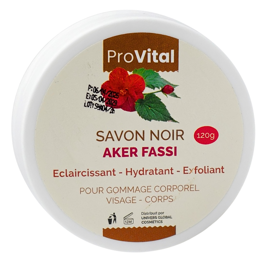 Pro-Vital-Savon-Noir-Aker-Fassi-120g.png Pro Vital Savon Noir Aker Fassi 120g – Image 1