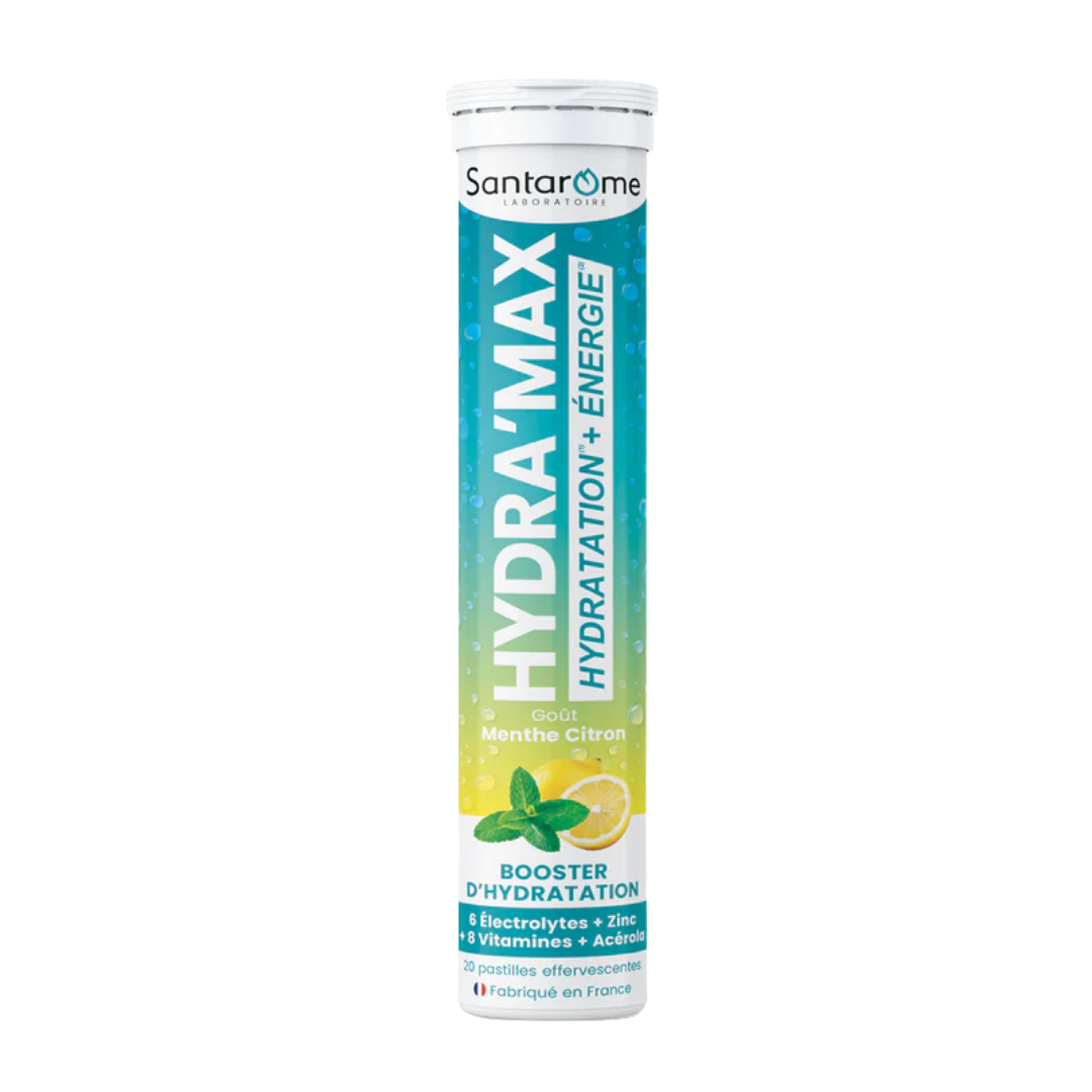 Santarome-Hydramax-Menth-Citron-20-pastilles.png Santarome Hydramax Menth Citron 20 Pastilles – Image 1