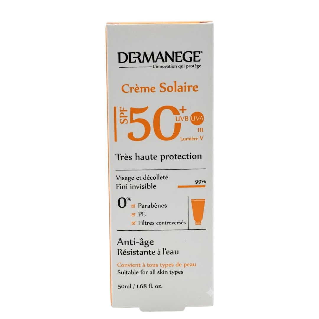Dermanege-Ecran-Solaire-spf50-50ml.png Dermanege Ecran Solaire Spf50+ 50ml – Image 1