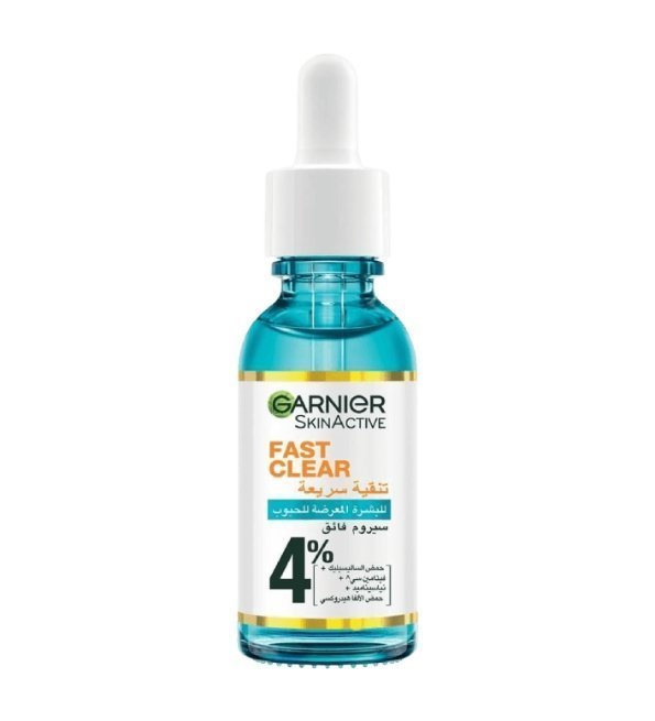 Garnier-Fast-Clear-Booster-Serum-30ml-1-1.jpg Garnier Fast Clear Booster Serum Acide Salicylique 30 ml – Image 1