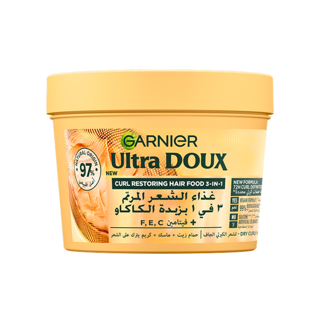 Garnier-Ultra-Doux-Hair-Food-Cocoa-390ml.png Garnier Ultra Doux Hair Food Cocoa 390ml – Image 1