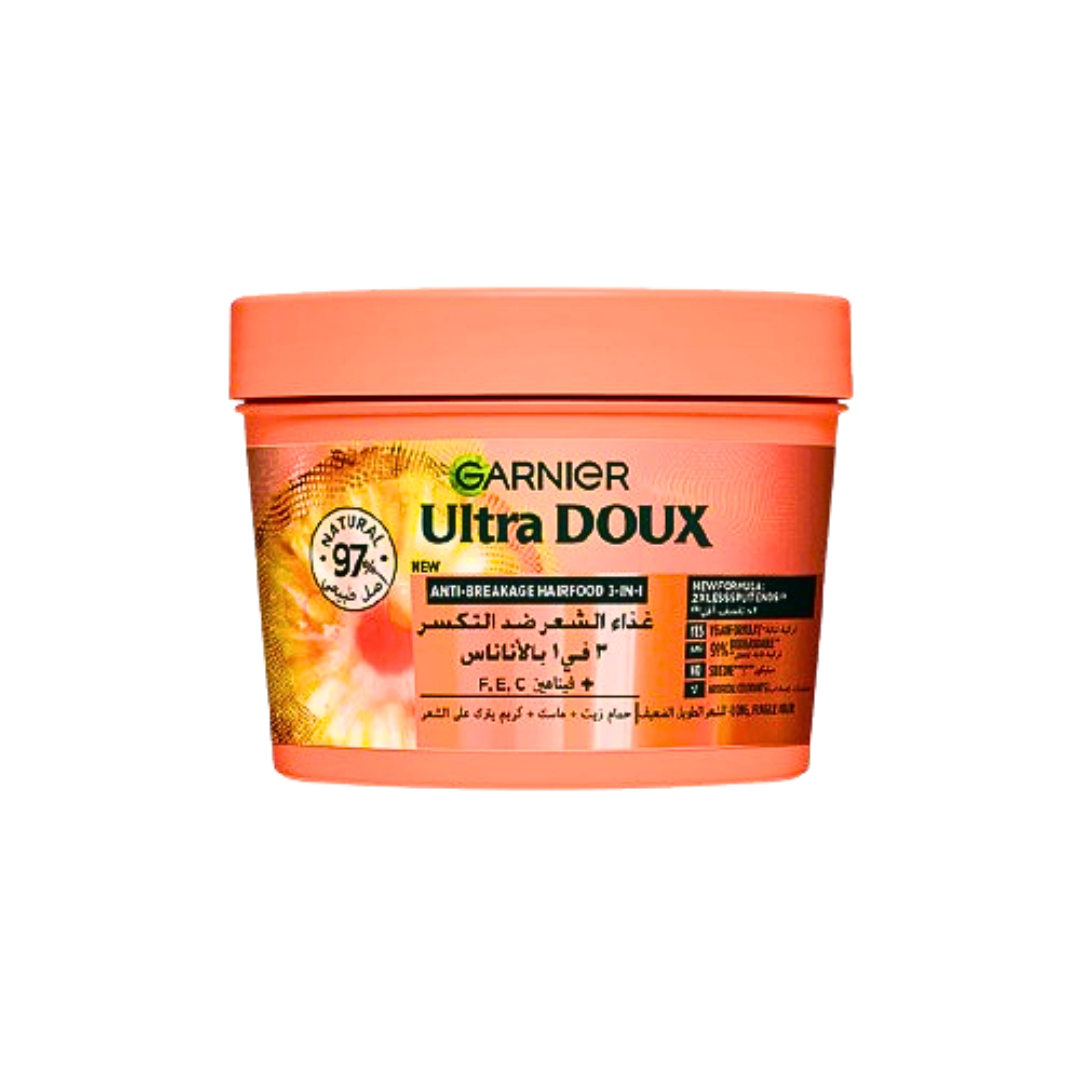 Garnier-Ultra-Doux-Hairfood-Pineapple-390ml.png Garnier Ultra Doux Hairfood Pineapple 390ml – Image 1