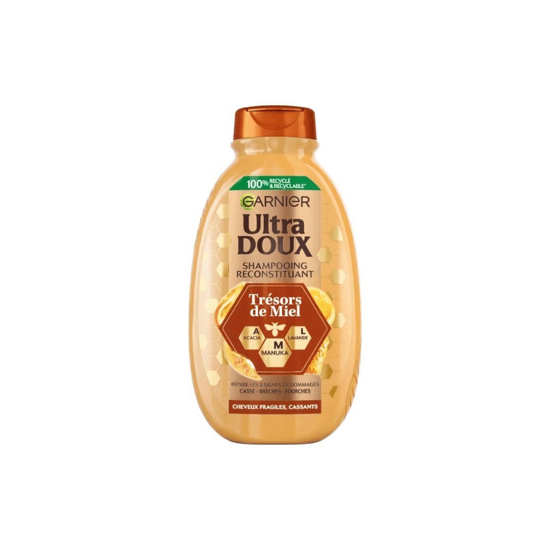 Garnier-Ultra-Doux-Shampoing-Tresor-de-Miel-200ml.jpg Garnier Ultra Doux Shampoing Tresor de Miel 200ml – Image 1