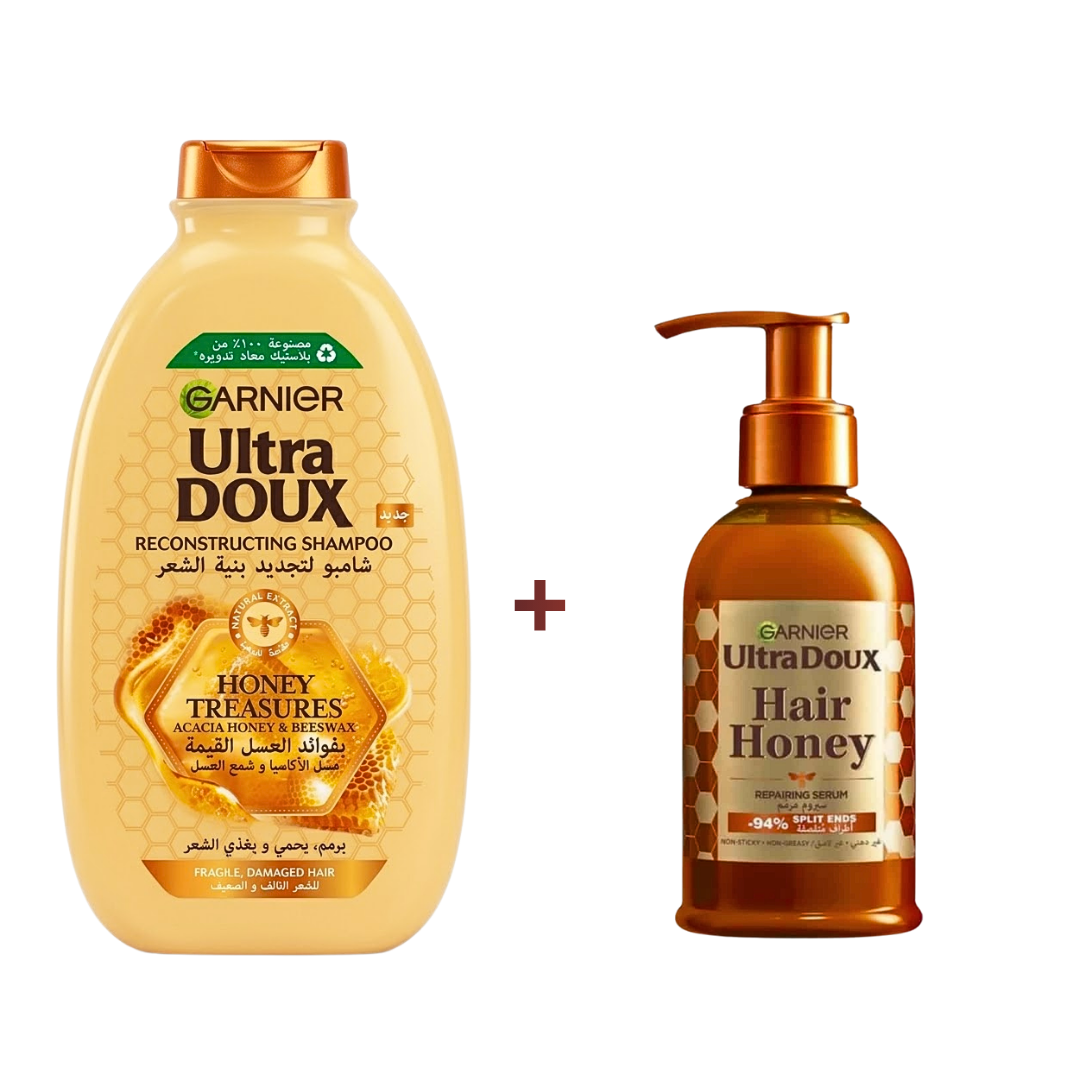 Garnier-Ultra-Doux-Shampoo-Reconstructing-200mlSerum-Hair-Honey-115ml-1.png Garnier Ultra Doux Shampoing Reconstructing 200ml+Serum Hair Honey 115ml – Image 1