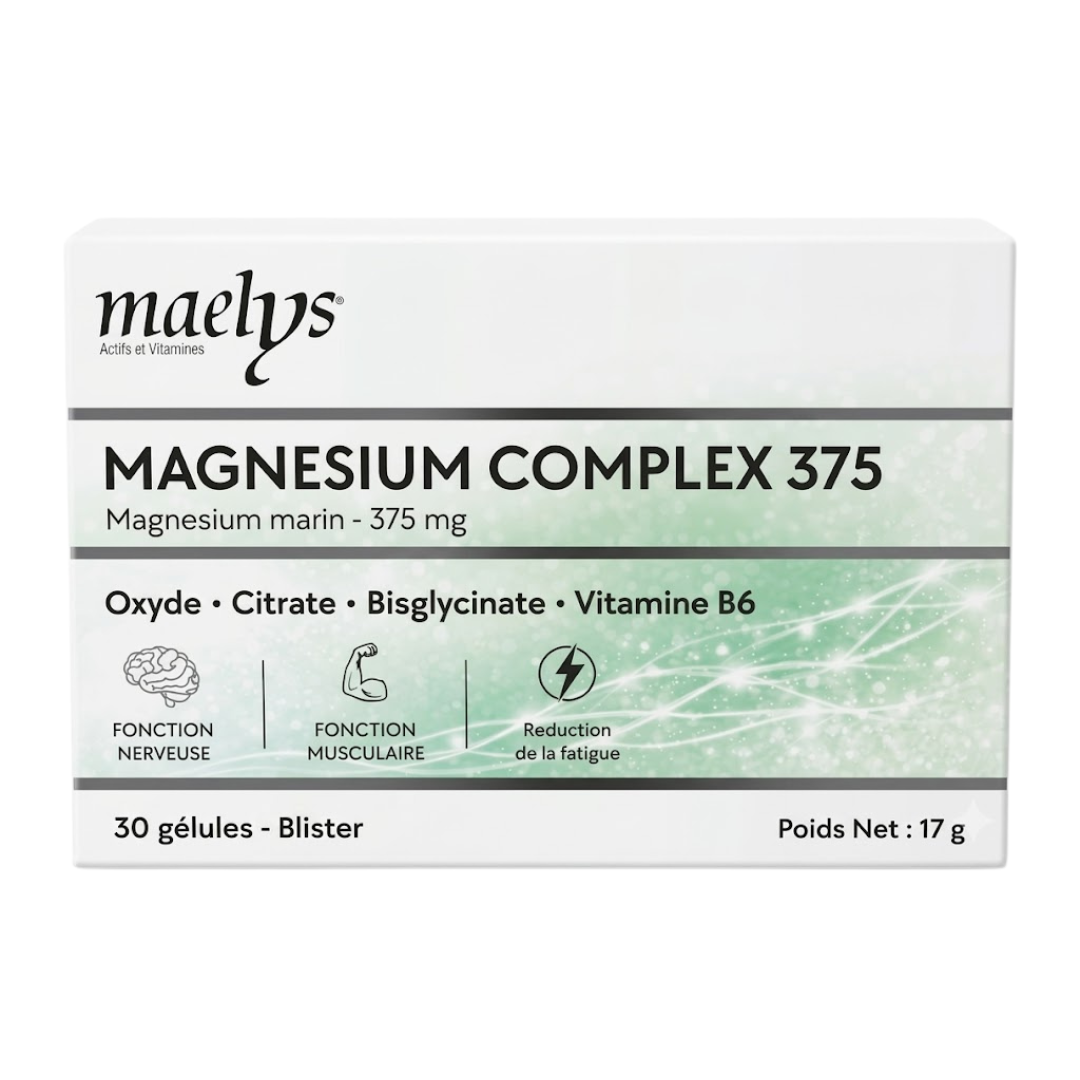 Maelys-Magnesium-Complex-375-30gelules.png Maelys Magnesium Complex 375 30 Gelules – Image 1