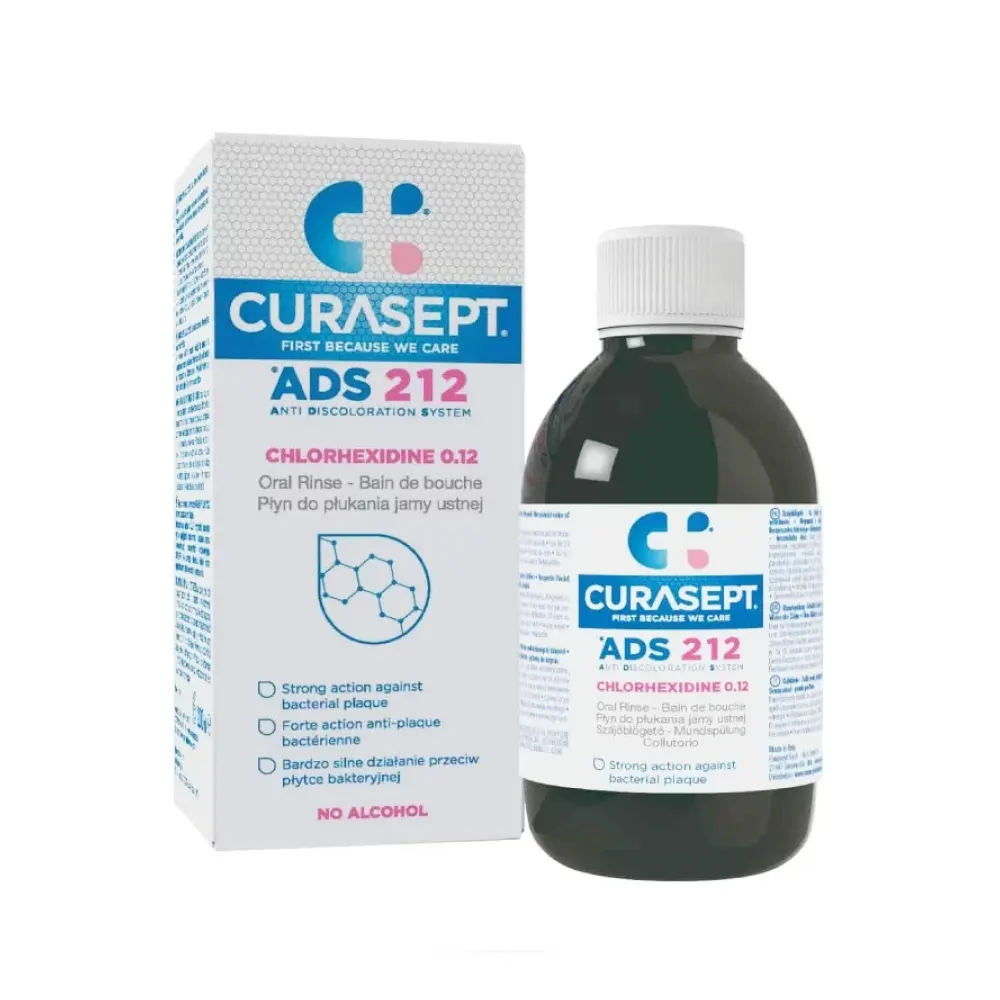 Curasept-ADS-212.webp Curaprox - Curasept ADS 212 - Bain de bouche 0,12% CHX - 200 ml – Image 1