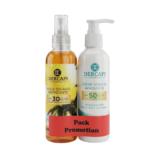 Dercapi Huile De Bronzante Spf30 200ml+Creme Solaire Apaisante Spf50+ 200ml Pack