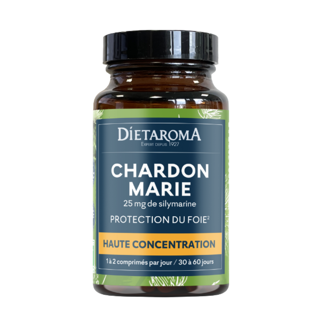 Dietaroma-CIP-Chardon-Marie-60cps.png Dietaroma Chardon Marie 25mg 60 Comprimes – Image 1