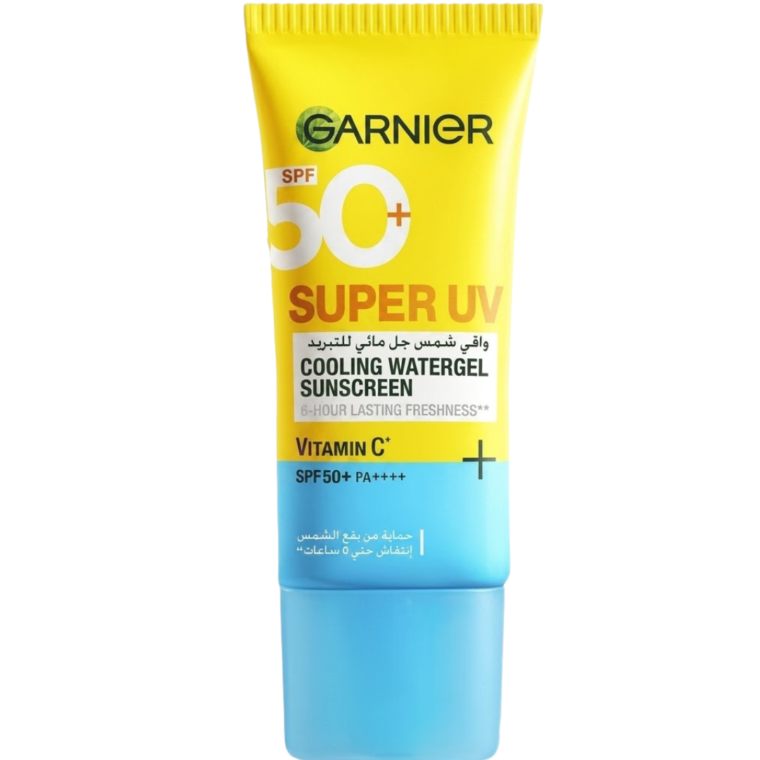 Garnier-Super-Uv-Cooling-Watergel-spf50-60ml.png Garnier Super Uv Cooling Watergel Spf50+ 60ml – Image 1