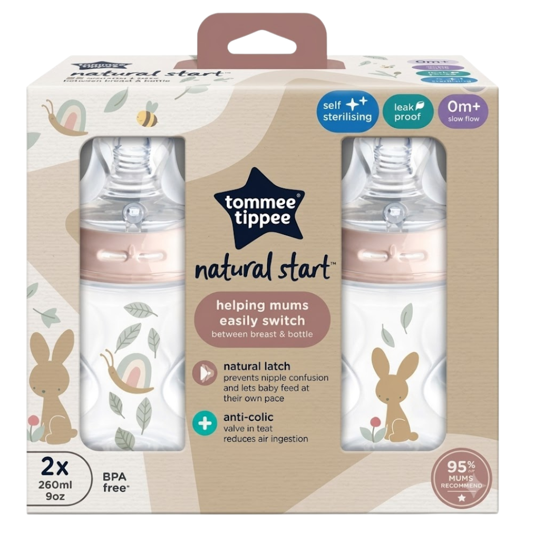 Tommee-Tippee-2-Bib-Natural-Start-260ml-Decor-Fille-Ref-42255006.png Tommee Tippee 2 Biberon Natural Start 260ml Decor Fille Ref 42255006 – Image 1