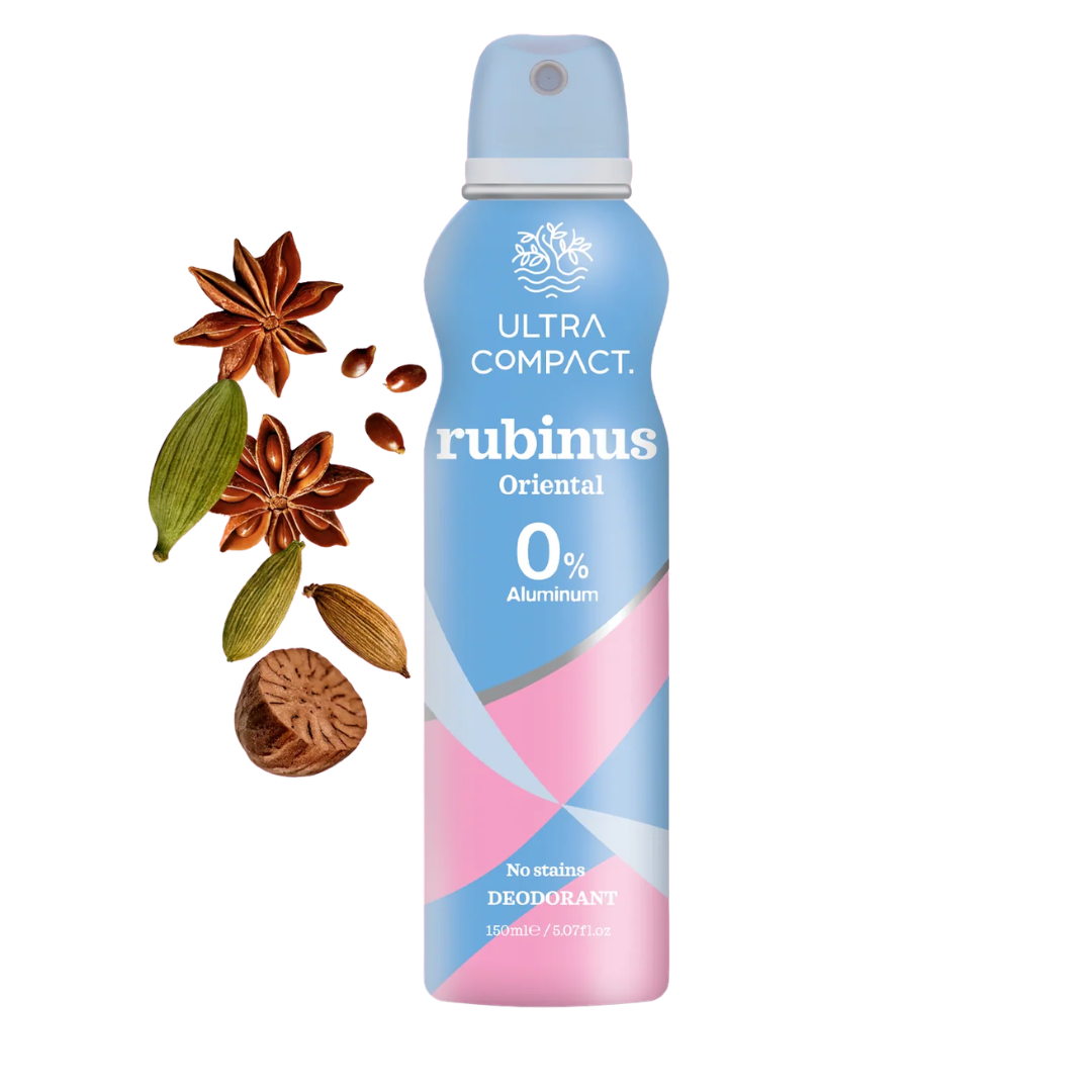 Ultra-Compact-Deodorant-Rubinus-Spray-150ml.png Ultra Compact Deodorant Rubinus Spray 150ml – Image 1