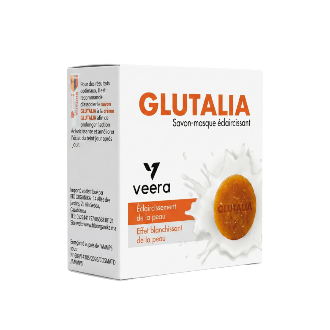 Veera-Glutalia-Savon-Masque-eclaircissante-75g.png Veera Glutalia Savon Masque Eclaircissante 75g – Image 1