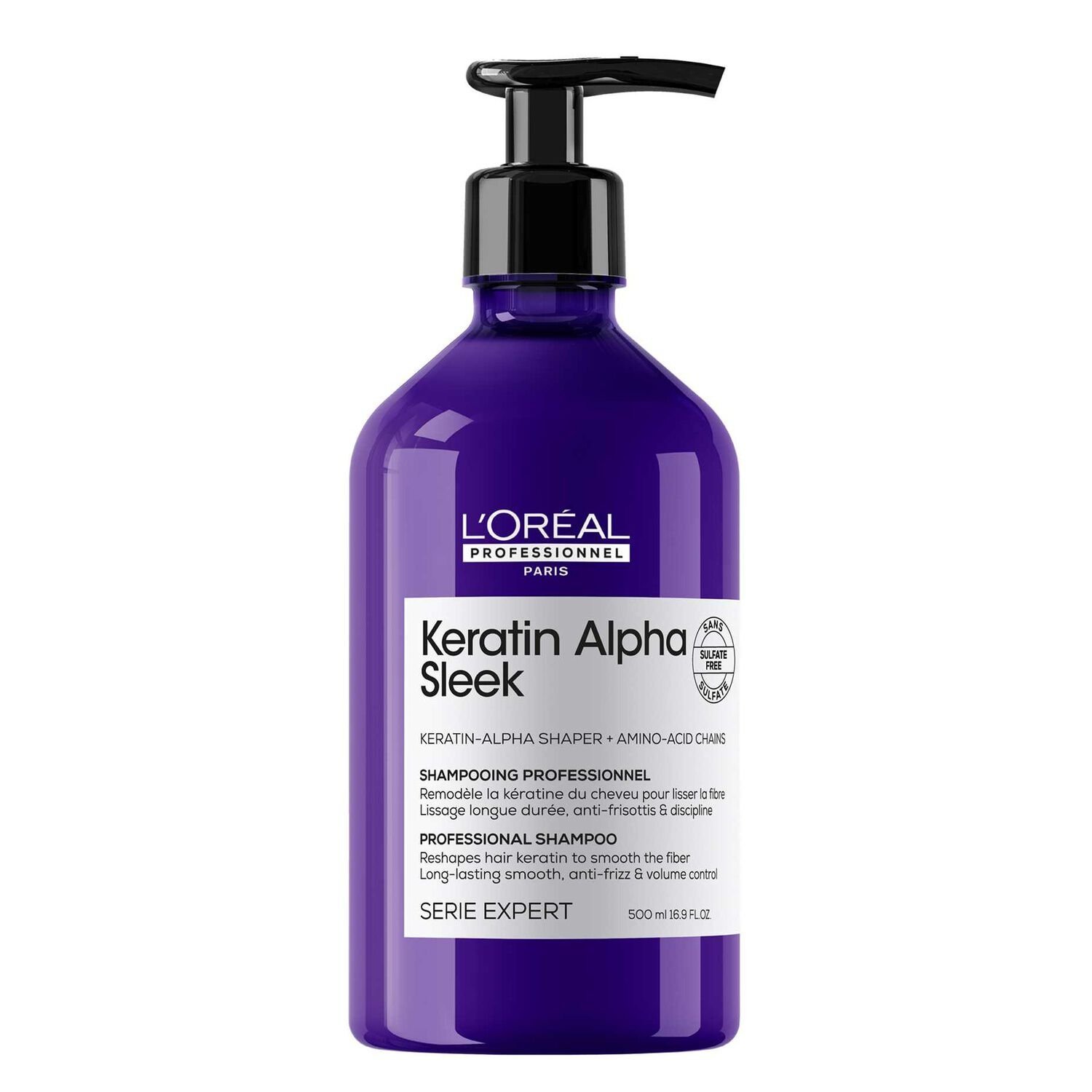 C0282007_P.jpg L'ORÉAL PROFESSIONNEL KERATIN ALPHA SLEEK SHAMPOOING 500ML – Image 1