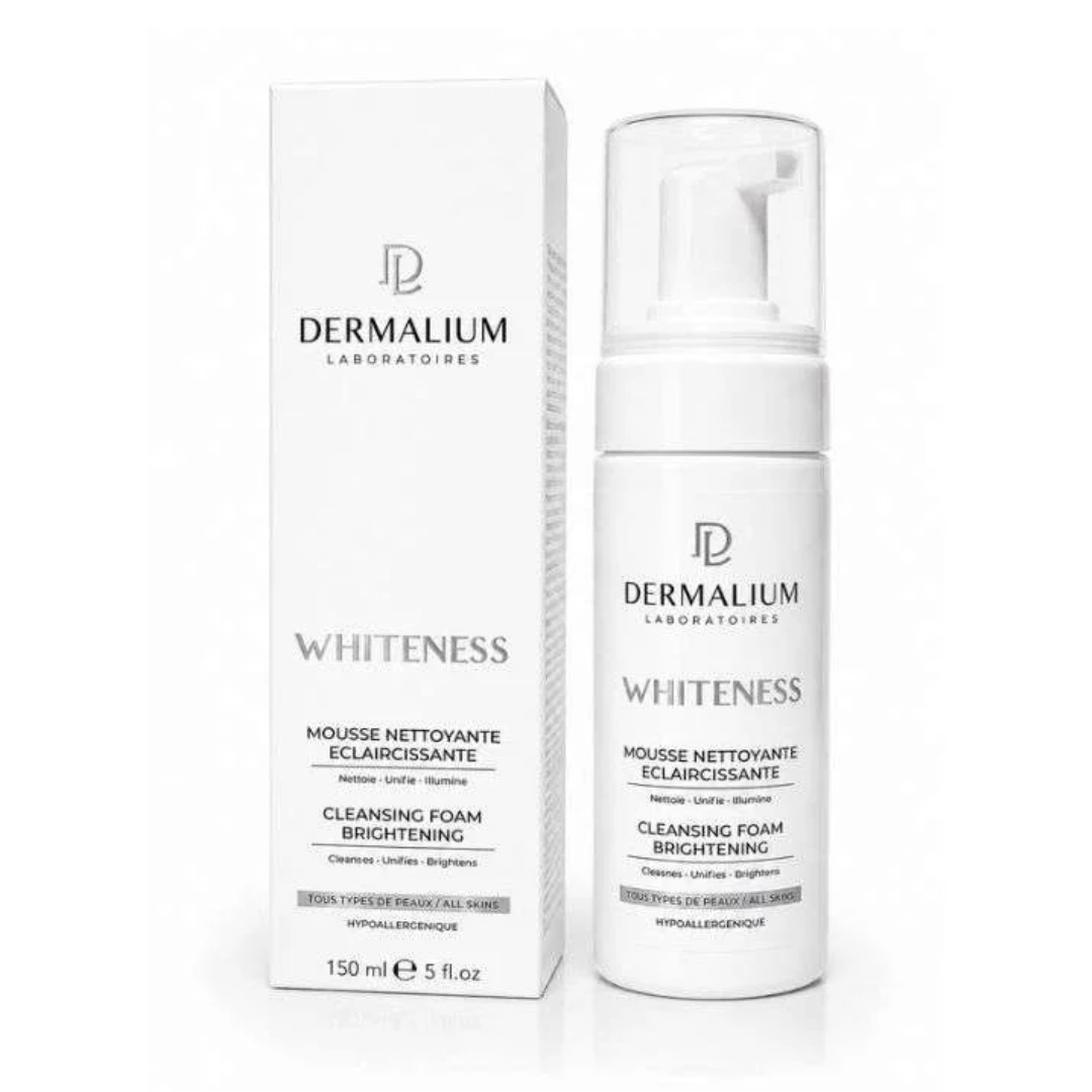 Dermalium-Whiteness-Mousse-Nettoyante-Eclaircissante-150ml.png Dermalium Whiteness Mousse Nettoyante Eclaircissante 150ml – Image 1