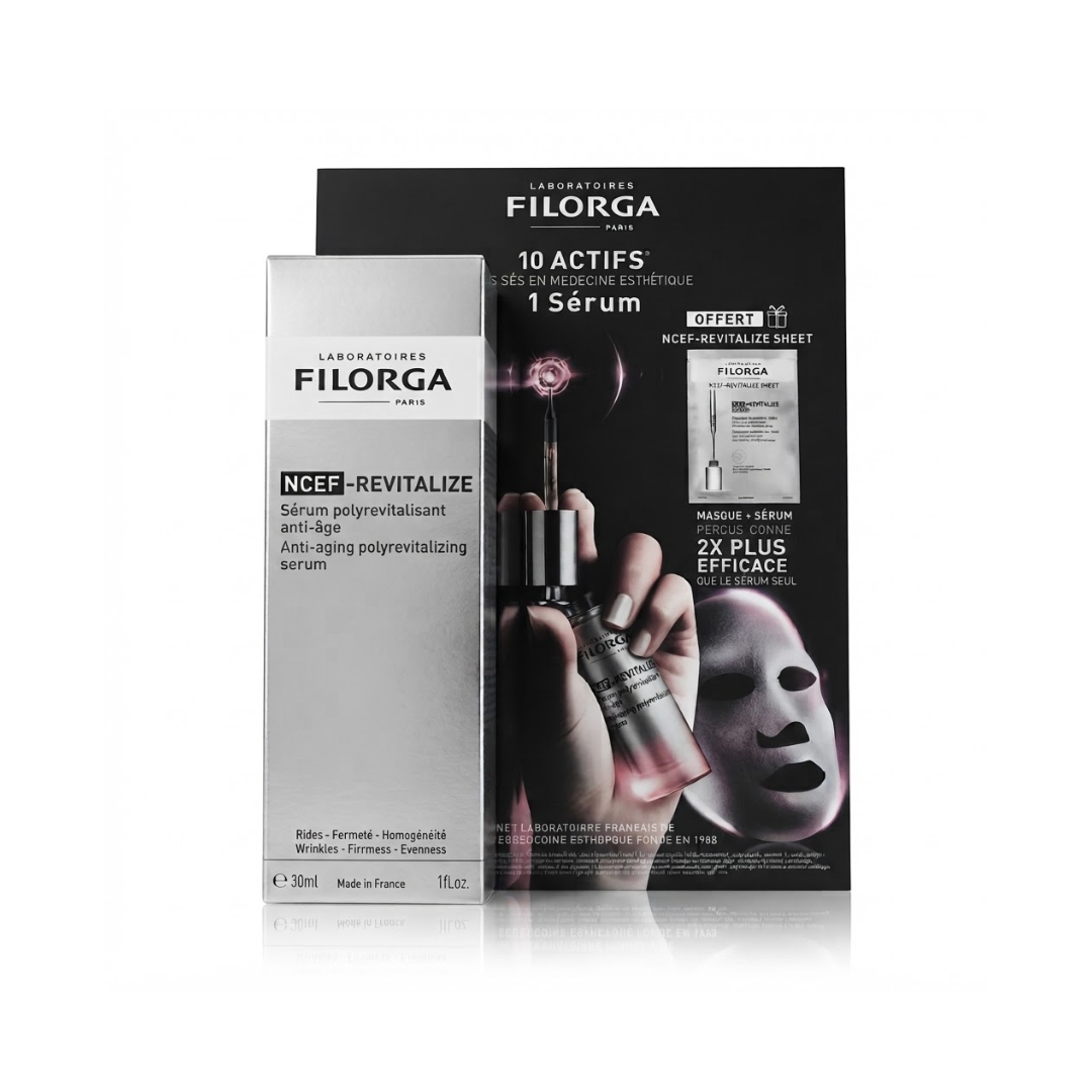 Filorga-NCEF-Revitalize-Serum-30mlNCEF-Revitalize-Mask-Sachet-pack.png Filorga NCEF-Revitalize Serum 30ml+NCEF-Revitalize Mask Sachet pack – Image 1
