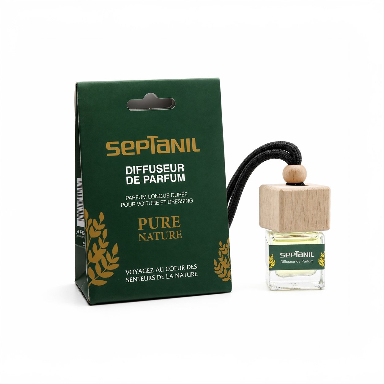 PURE-NATUREvoiture.jpg Septanil Diffuseur De Voiture Pure Nature 8ml – Image 1