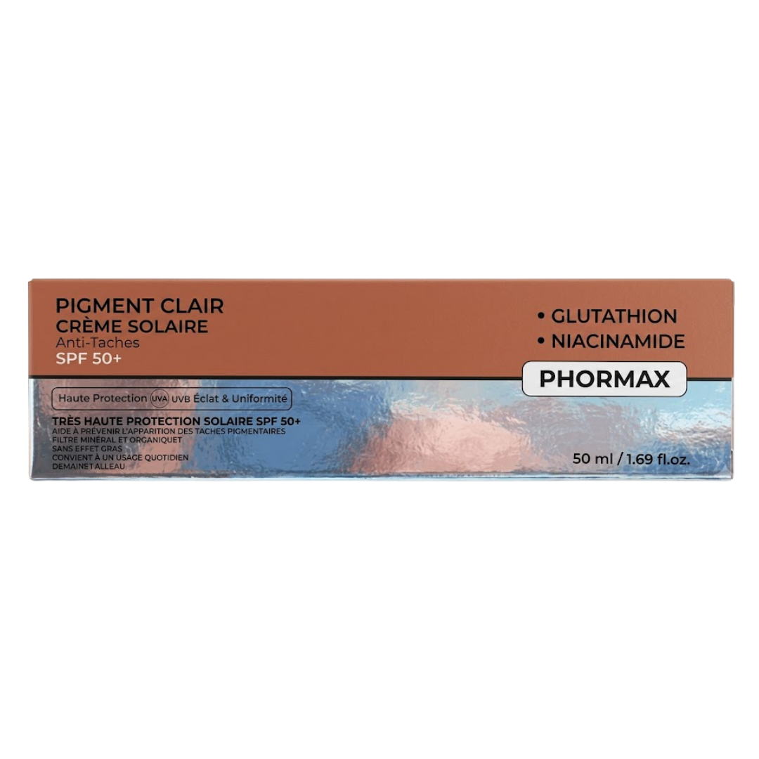 Phormax-Pigment-Claire-Creme-Solaire-spf50-50ml.png Phormax Pigment Claire Creme Solaire Spf50+ 50ml – Image 1