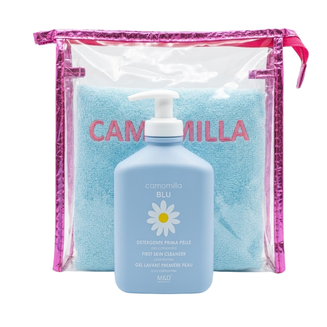 camomila.png Camomilla Blu gel lavante premiere peau 300ml+Serviette Trousse – Image 1