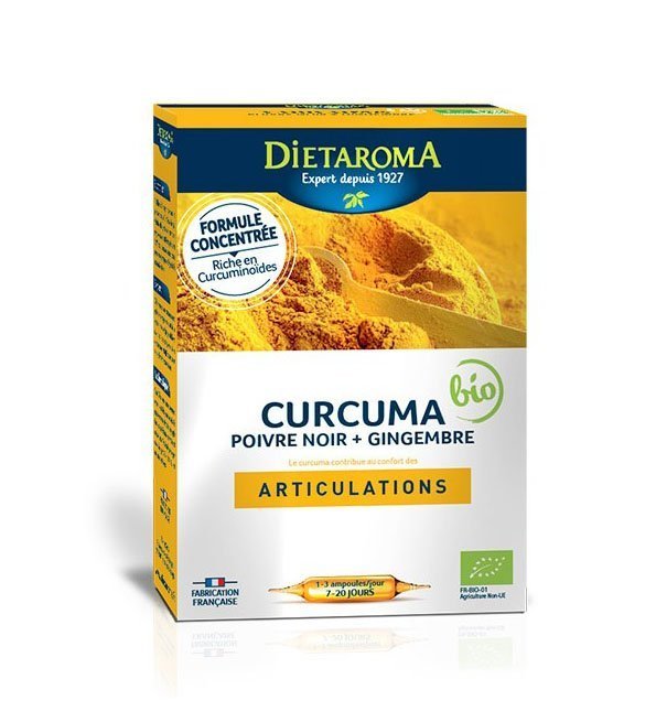 diat.jpg Dietaroma Curcuma +Gingembre 20 Ampoules*10ml – Image 1
