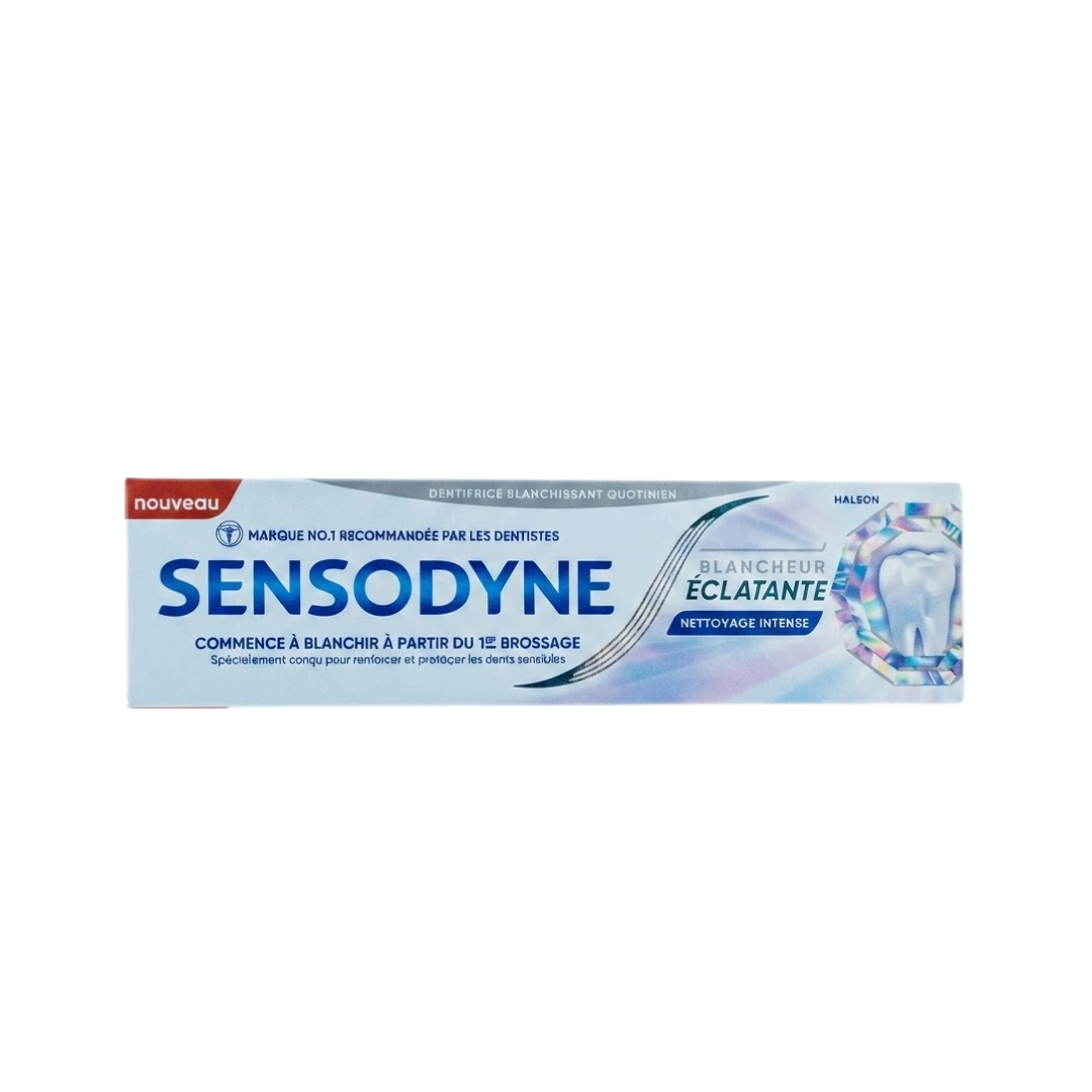 sensodyne-1.png Sensodyne Dentifrice Blancheur Eclatante Nettoyage intense 75ml – Image 1