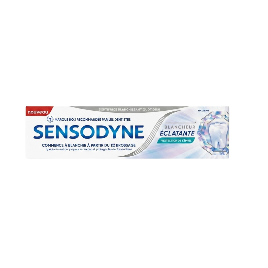 sensodyne.png Sensodyne Dentifrice Blancheur Eclatante Protection de L'email 75ml – Image 1