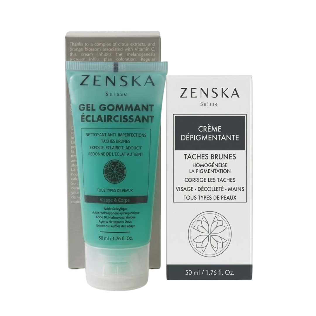 zenska.png Zenska Crème Dépigmentante 50ml+Gel Gommante 50ml pack – Image 1