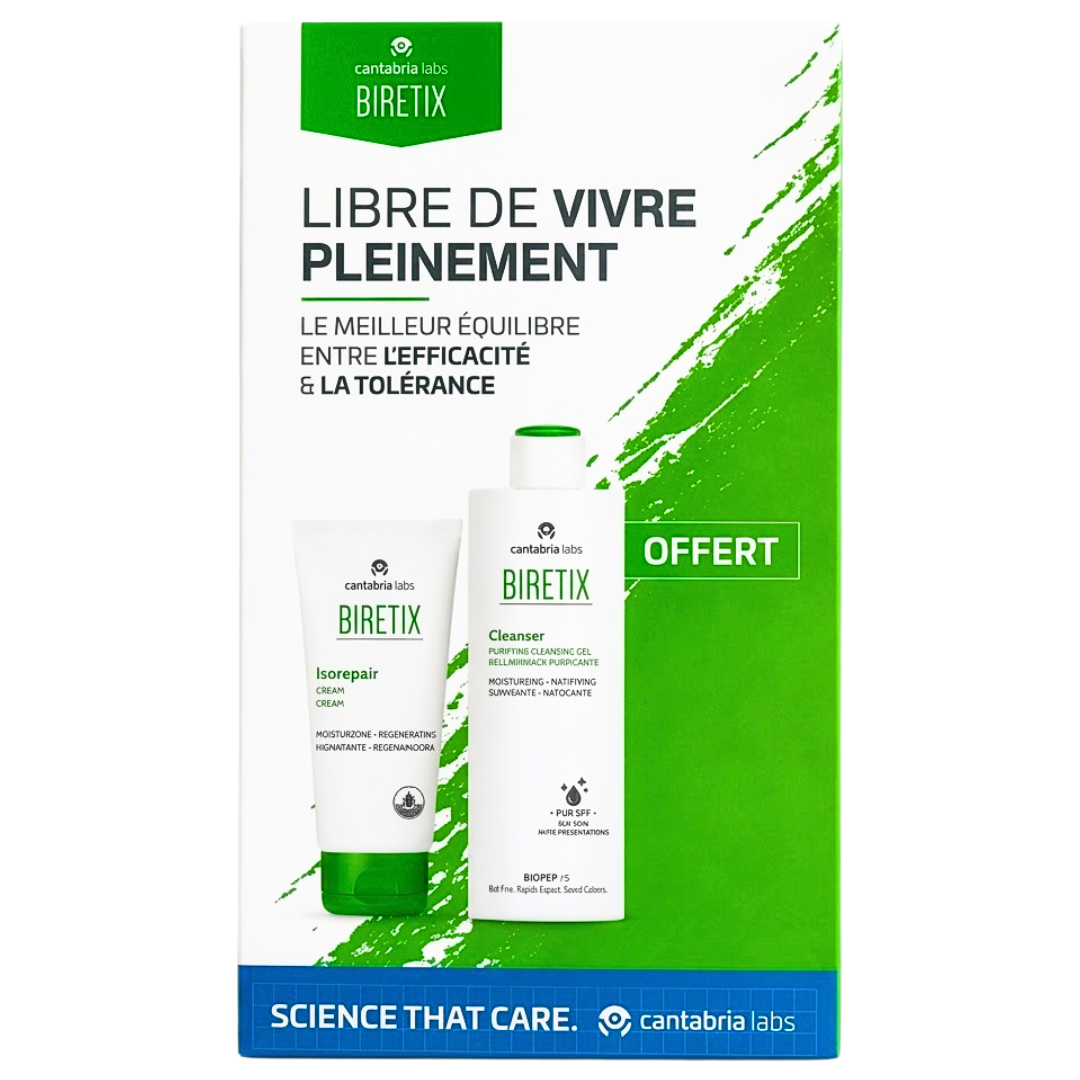 Biretix-Isorepair-Cream-50mlCleanser-200ml-Offert-Pack.png Biretix Isorepair Cream 50ml+Cleanser 200ml Offert Pack – Image 1