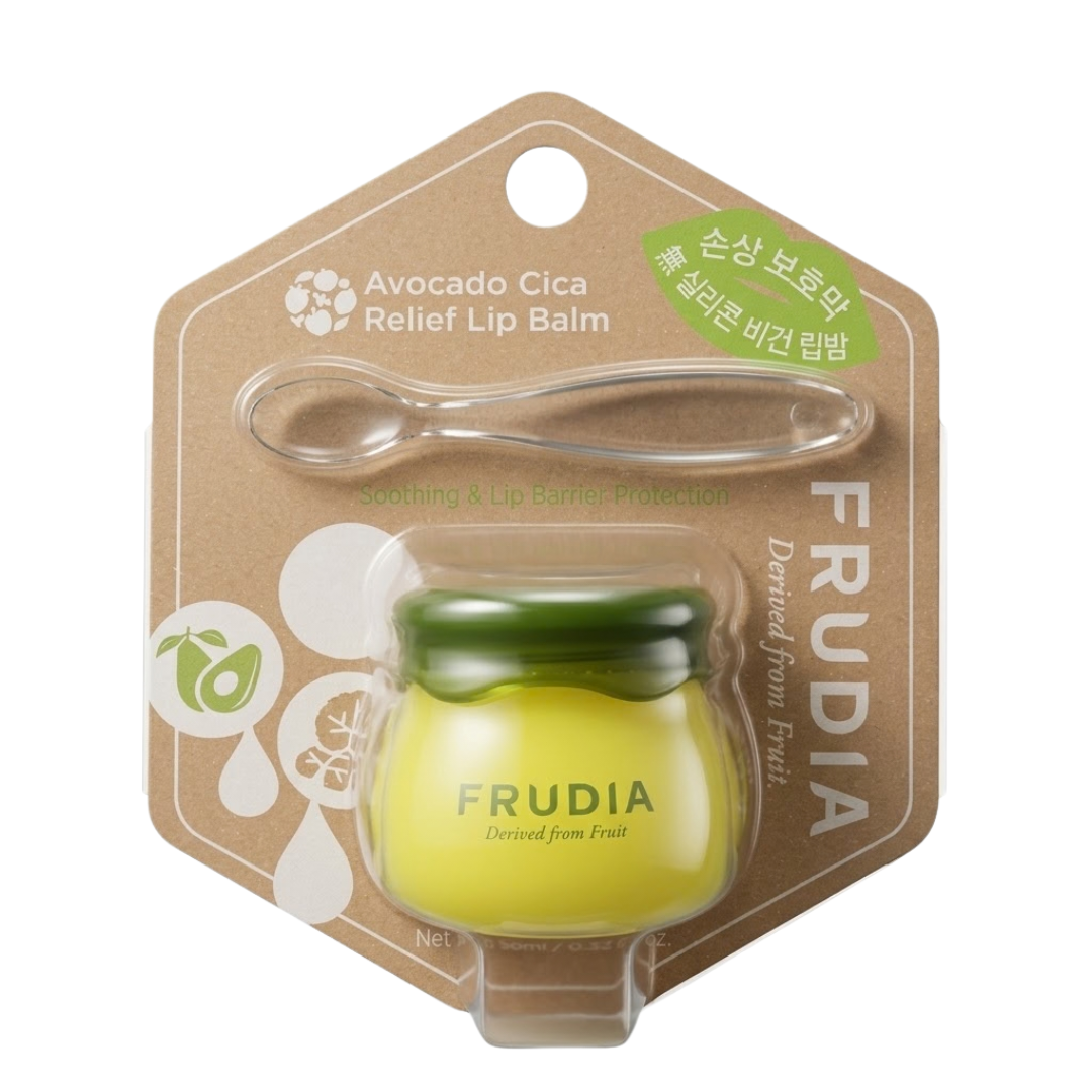 Frudia-Avocado-Cica-Relief-Lip-Balm-10-g.png Frudia Avocado Cica Relief Lipstick Balm 10 g – Image 1