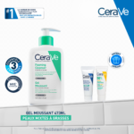CeraVe Gel Moussant 473 ml + Gel-Crème Oil Control Mini & Fluide Invisible SPF 50+ Mini OFFERTS