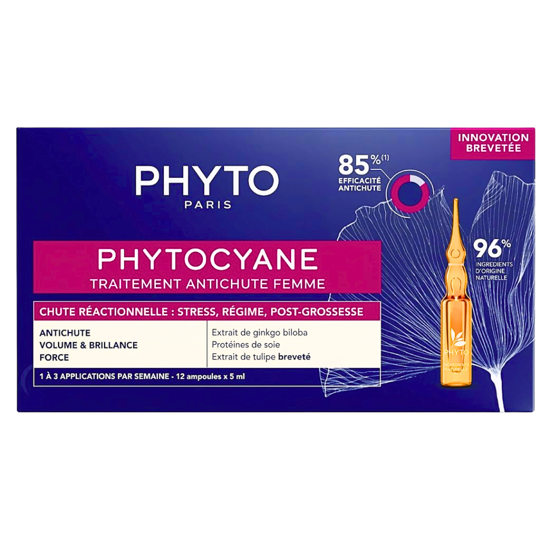 Phytocyane-Traitement-Antichute-Femme-125ml.png Phyto Phytocyane Traitement Antichute Femme 12x5ml – Image 1