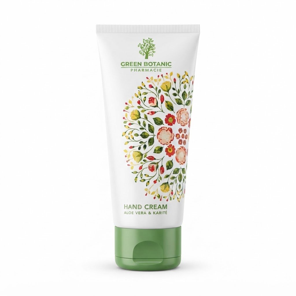 green-botanic-hand.jpg Green Botanic Creme de Mains Aloe Vera & Karite 75ml – Image 1